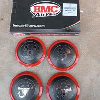 Abarth filtro aria BMC e coppette coprimozzo