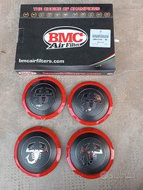 Abarth filtro aria BMC e coppette coprimozzo