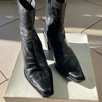 Stivali donna pelle nera