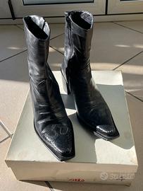 Stivali donna pelle nera