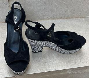 Sandalo con zeppa donna