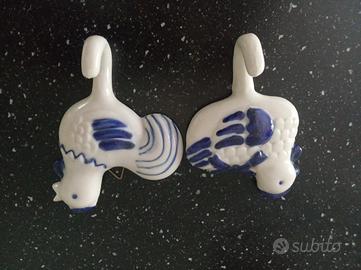 2 appendini in ceramica 