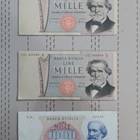 banconota 1000 lire. G. Verdi  rare perfette 