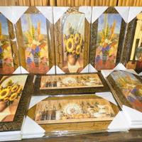 Quadri dipinti su cornice in legno