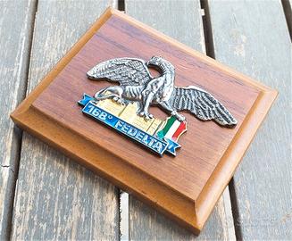 Fermacarte legno 168° Corso"Fedeltà Accademia Mil.