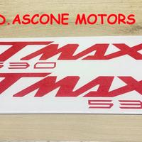 coppia adesivi scudo tmax 530 ROSSO