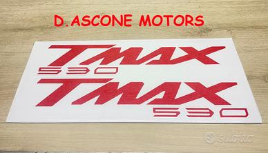 coppia adesivi scudo tmax 530 ROSSO