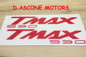 coppia adesivi scudo tmax 530 ROSSO