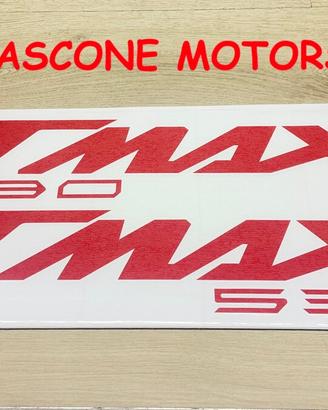 coppia adesivi scudo tmax 530 ROSSO