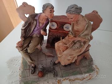 Statuetta d'arredo vintage "Coppia d'argento"