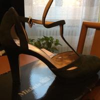 Sandalo verde camoscio