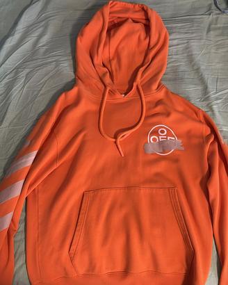 Felpa off -white arancione