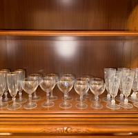 Set di 23 bicchieri di cristallo