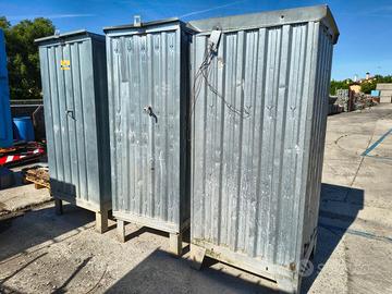 Box bagno WC in lamiera zincata 1x1 m