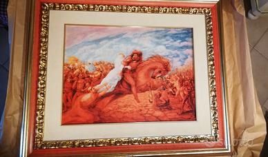 Quadro Ceramica "Il sacco di Roma" - ALIGI SASSU