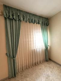 Tendaggi classici completi verde e beige