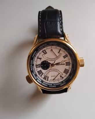 Orologio svizzero Sauvage placcato in oro giallo