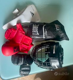 Protezioni per arti marziali/boxe usate