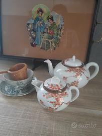 Set2 teiere vintage giappone te verde becco largo 