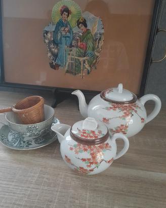 Set2 teiere vintage giappone te verde becco largo 