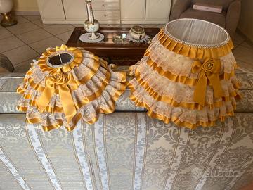 2 paralumi bianco e oro perfetti