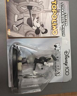 Topolino Statua Steamboat Willie + Francobollo