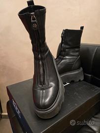 Stivaletti new rock Cult, pelle e zip,tg 37