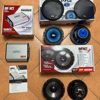 Ampli Impact + kit 4 casse 165 mm. Auto