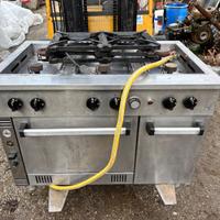 Cucina professionale a gas 6 fuochi con forno