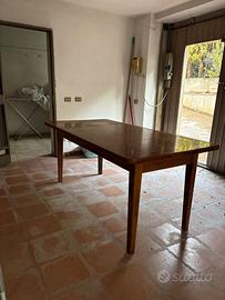 Grande Tavolo da Pranzo in Legno Massello