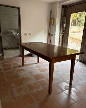 Grande Tavolo da Pranzo in Legno Massello