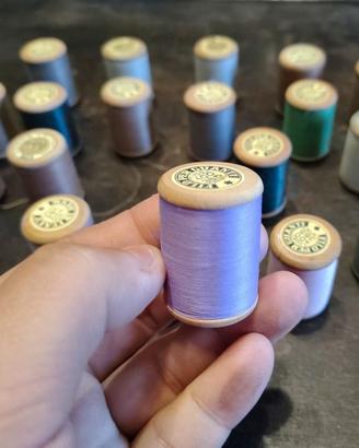 Lotto 20 rocchetti cotone legno Leoncini