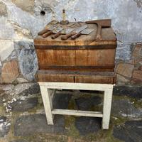 Banco Tavolo da lavoro ceppo Macellaio in legno
