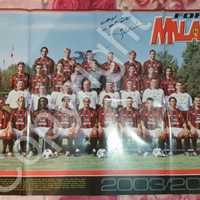Poster del Milan dal 2003 a 2006 autografati Dida