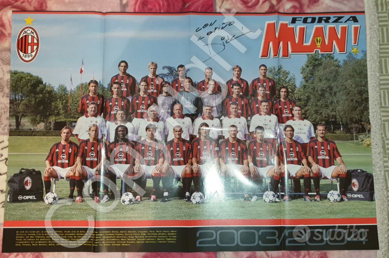 Poster del Milan dal 2003 a 2006 autografati Dida - Sports In vendita a  Milano