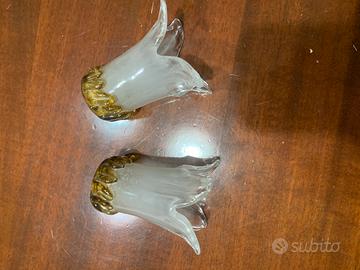 Coppia coprilampade murano glass