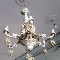 Lampadario porcellana Meissen