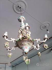 Lampadario porcellana Meissen