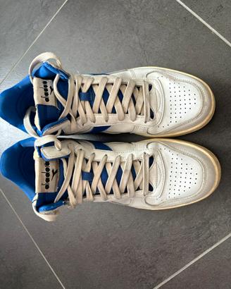 Diadora Mi Basket Used – White/Blue