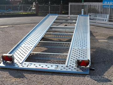 Rimorchio trasporto auto basculante ruote basse