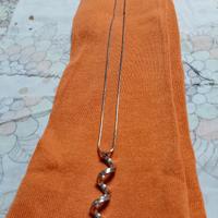 Collana con ciondolo a forma di spirale in argento