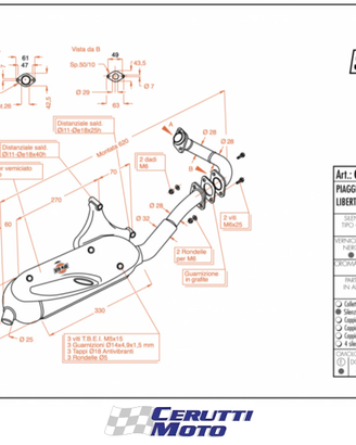 Scarico SITOPLUS Piaggio Liberty 50 2T 1995 -