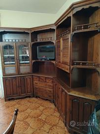 mobile soggiorno tinello legno vero