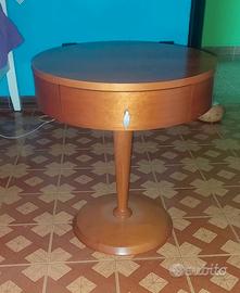 coppia comodini rotondi in legno 