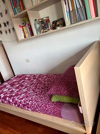 Letti singoli IKEA MALM effetto rovere