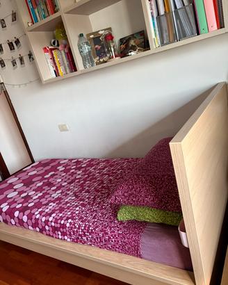 Letti singoli IKEA MALM effetto rovere