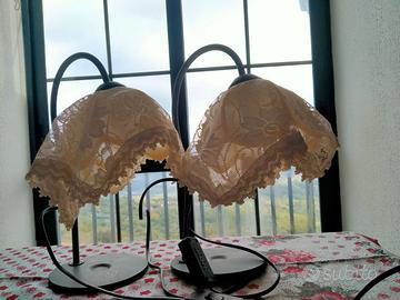 Coppia (due) Bajur con centrino in pizzo 