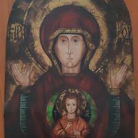 Icona russa dipinta riproduzione del XVI sec