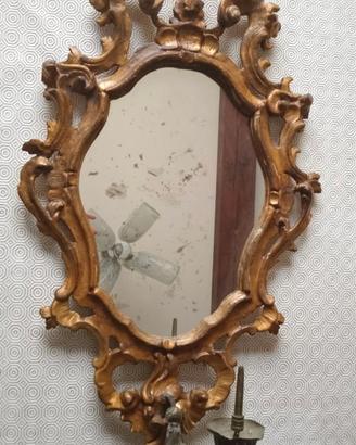 Preziosa specchiera, ventola veneziana del 1700