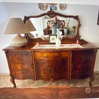 Buffet per Soggiorno vintage in noce e radica